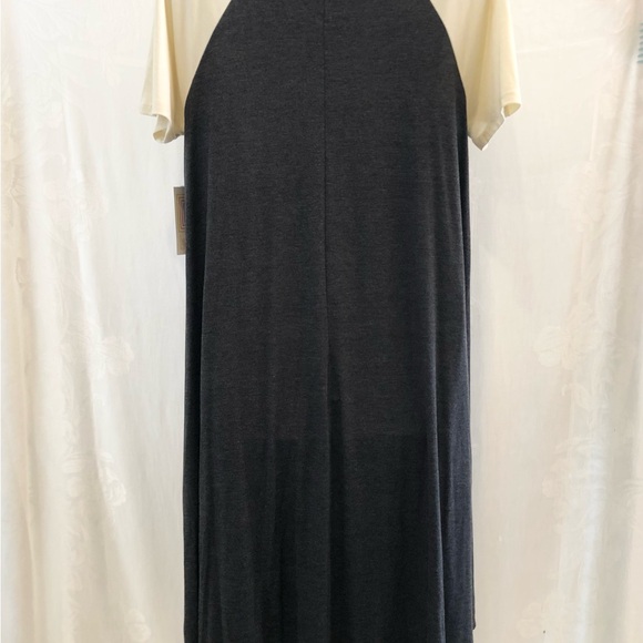 New LULAROE Charcoal Gray / Ivory Carly Dress S 4 6 - Picture 5 of 6